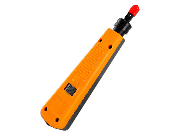 Pinza Ponchadoras de Jack Enson ENS-TL057, Para UTP y FTP, Cuchilla Doble 110 y 66, Color Amarillo.