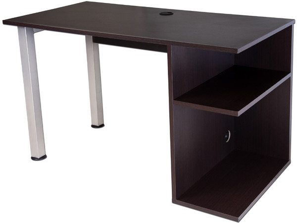 Escritorio con repisas laterales Hight Tech. Color Chocolate