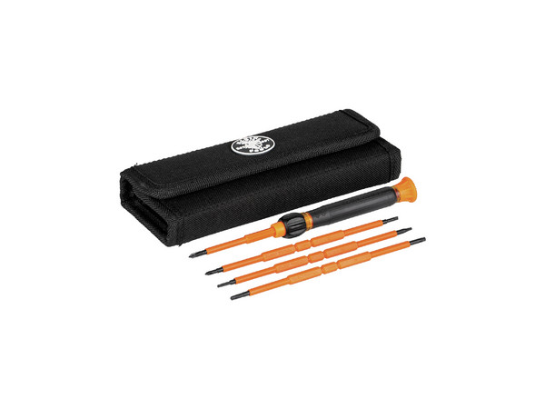 Juego de Desarmadores Klein Tools, Precisión, 8 en 1, Aislamiento 1000V, Mango Cushion-Grip.