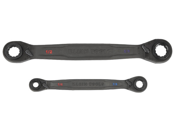 Juego de Llaves Estriadas Klein Tools 68216, 2 Piezas, Matraca 4 en 1, 8 Medidas Inglesas.