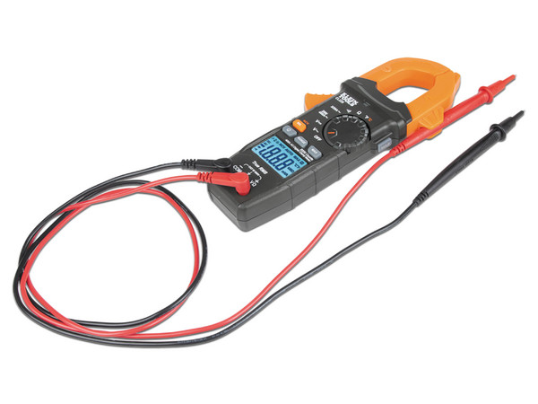 Multímetro Digital de Gancho Klein Tools CL220 de Rango Automático, Hasta 400 A, Media Cuadrática Real, Medidor de Temperatura, Color Negro/Naranja.