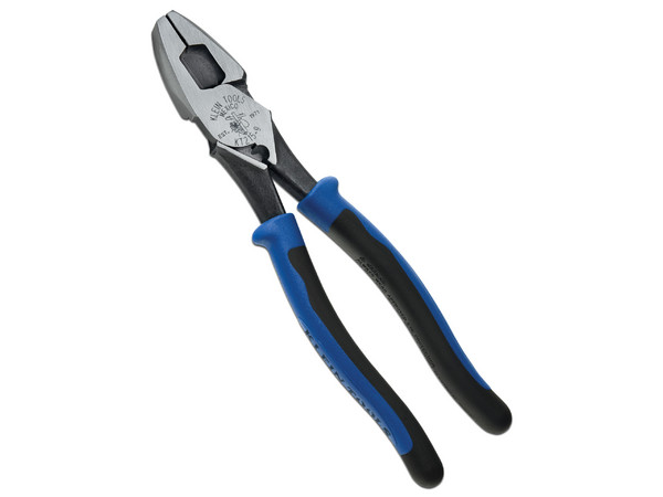 Pinzas de Electricista Alta Palanca, Jala guía y Ponchadora de Terminales de 9 Pulgadas.