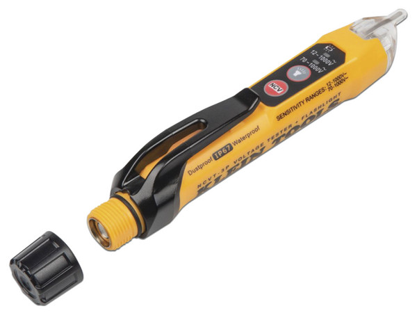 Detector de Voltaje Klein Tools NCVT3P de doble rango, 12 - 1000 V CA, con linterna.