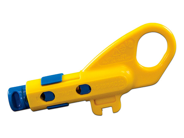 Pela Cables Radial Combinado Klein Tools VDV-110-295, Coaxial, UTP, Color Amarillo.