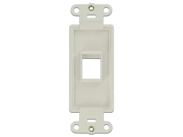 Montaje empotrado con placa de pared Decora para 1 Puerto QuickPort. Color Blanco