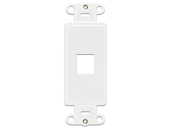 Montaje empotrado con placa de pared Decora para 1 Puerto QuickPort. Color Blanco