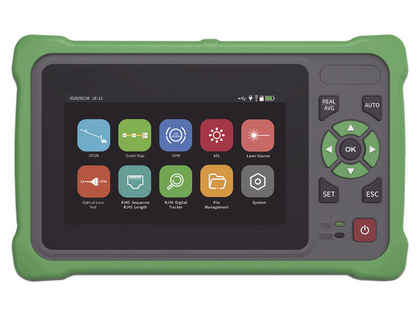 OTDR Touch para Pruebas en los Enlaces de Fibra Óptica LinkedPro LP-OTDR-T, Longitudes de onda 1310nm y 1550nm, Incluye Función VFL y OPM.