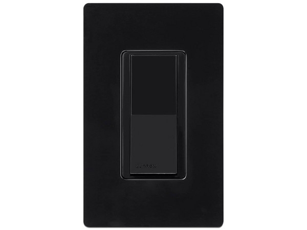 Apagador Lutron CA-1PS-BL-S de Un solo polo, Soporta hasta 15A. Color Negro.