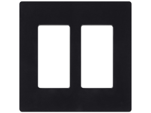 Placa de Pared LUTRON CW2-BL, 2 espacios, Para Atenuador, Switch o Control Remoto. Color Negro.