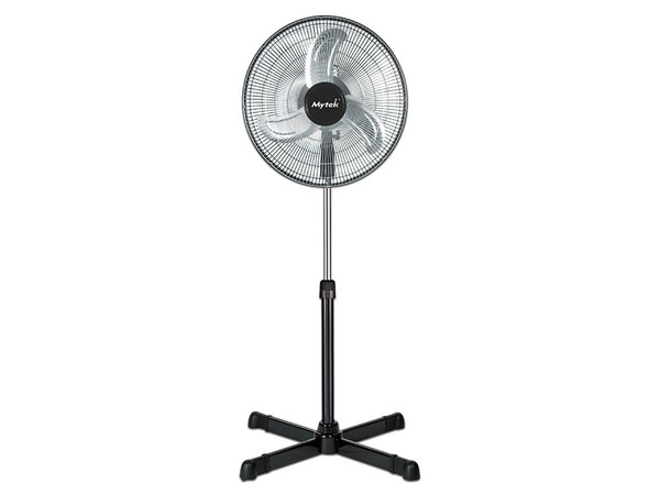 Ventilador de Pedestal MYTEK MY-3327, 3 Velocidades. Color Negro.