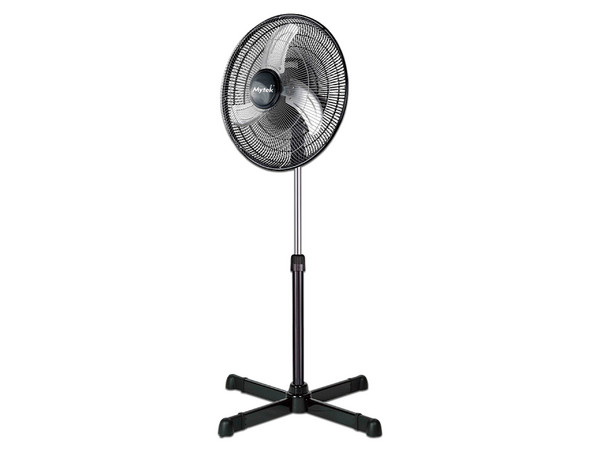 Ventilador de Pedestal MYTEK MY-3327, 3 Velocidades. Color Negro.
