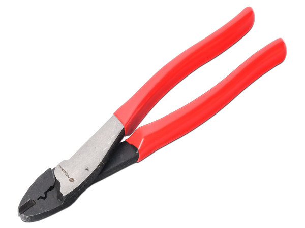 Pinza Ponchadora Precision PST-H010-08 para cortar y crimpar terminales Aislados y no aislados. Color Rojo.