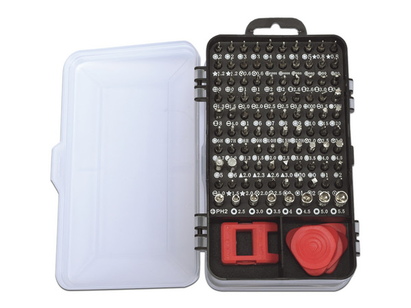 Kit de Reparación PRECISION PST-H020-04 de Pantallas o Dispositivos Electrónicos de Uso Fino, 115 piezas, Estuche de Almacenaje.