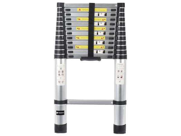 Escalera Telescópica PRECISION de Aluminio de 3.8 Metros de Altura, Capacidad de carga hasta 150 kg