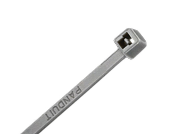 Cincho de Naylon 6.6, Color Gris, 290 mm largo x 3.7mm ancho, sección transversal intermedia, 1000pz