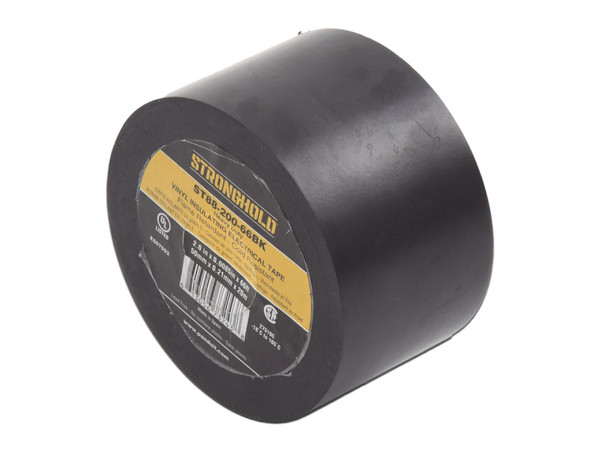 Cinta Eléctrica Stronghold para Aislar, Ancho de 50mm, Longitud de 20m, PVC. Color Negro.