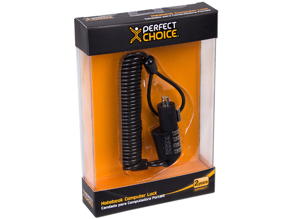 Cable de Seguridad con Candado de Combinación para Laptop, Marca Perfect Choice