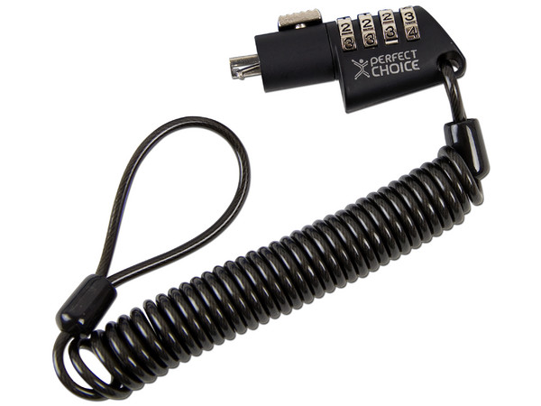 Cable de Seguridad con Candado de Combinación para Laptop, Marca Perfect Choice