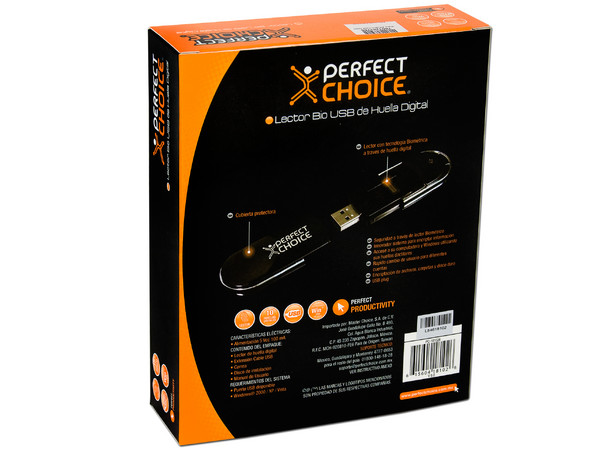 Perfect Choice Lector Bio USB de Huella Digital