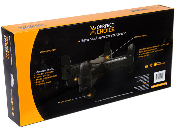 Base para CPU Perfect Choice, Ajustable y Expandible. Color Negra