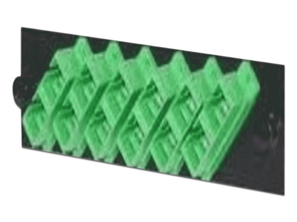 Placa Monomodo SBE Tech 6SCAPCSM con 6 Acopladores SC/APC, Color Negro/Verde.