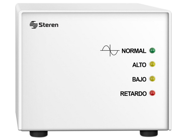 Compensador y Regulador de Voltaje Steren 920-200 de 2000W, 1 salida AC. Color Blanco