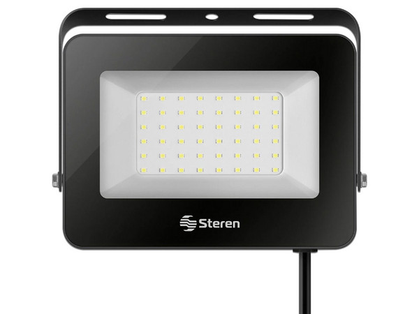 Reflector LED Steren 50W para Exterior, Color Negro