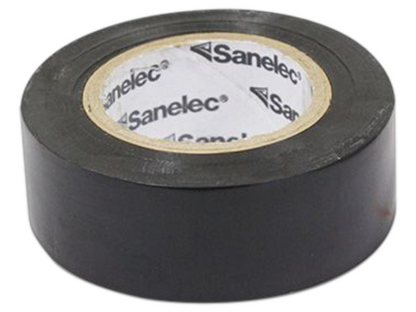 Cinta de Aislar Santul Sanelec de 18m, Color Negro.