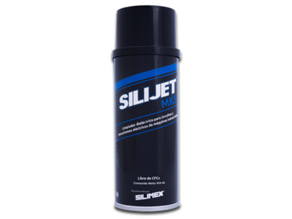 Limpiador Dieléctrico Silimex Silijet MKS para circuitos y mecanismos eléctricos de maquinas industriales, 454 ml.