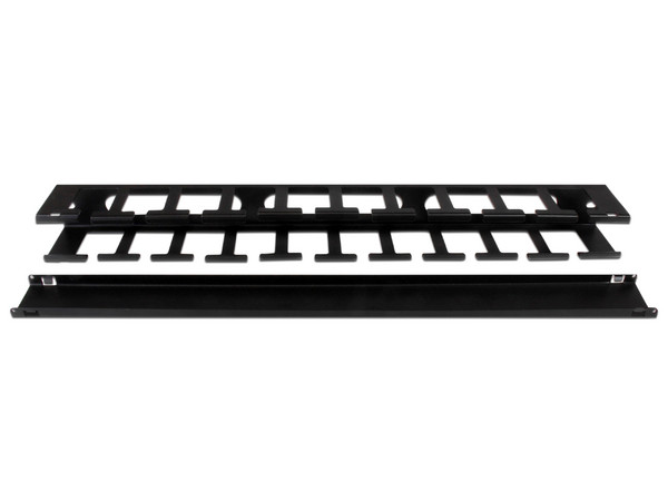 Organizador de Cableado tipo Canaleta  para Rack de Servidor, 1U.