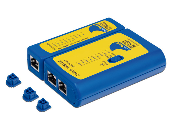 Probador de Cables de Red Tempo PA70025, RJ-45, Color Azul y Amarillo.
