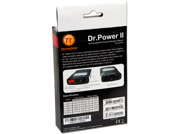 Probador de Fuentes de Poder Thermaltake Dr. POWER II con pantalla LCD.