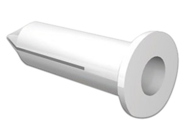 Taquete para fijar con clavo, resistente al impacto, caja con 100 piezas.