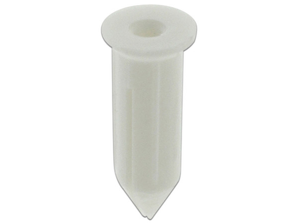 Taquete para fijar con clavo, resistente al impacto, caja con 100 piezas.
