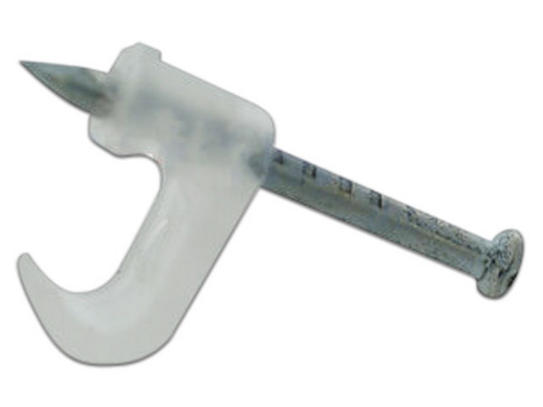 Grapas Planas para Pared Thorsman 3209-00100, Ideal para cables calibre 16, 100 piezas. Color Blanco.