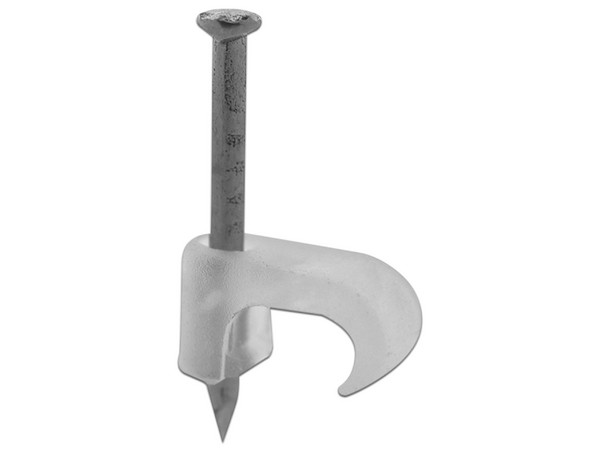 Grapas Planas para Pared Thorsman 3209-00100, Ideal para cables calibre 16, 100 piezas. Color Blanco.