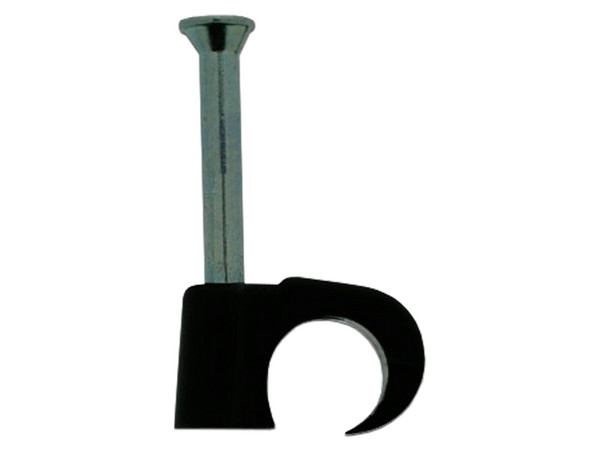 Grapas con clavo Thorsman Sujethor TC 7-10 Rc para cable, 100 piezas. Color Negro.
