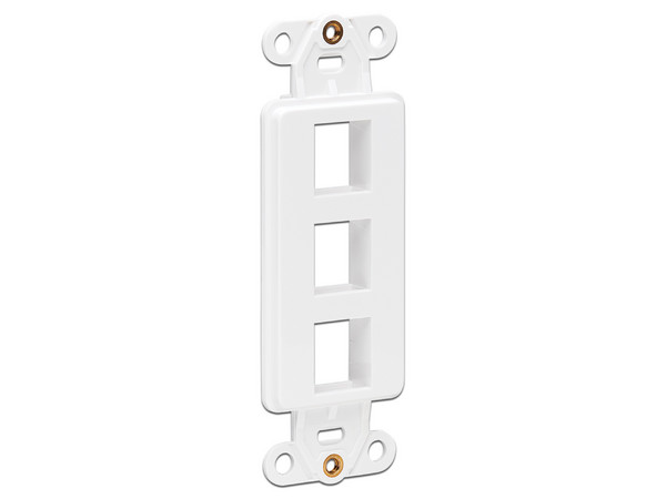 Inserto vertical Tripplite N042D-003V-WH de 3 puertos, para tapas de pared. Color Blanco.