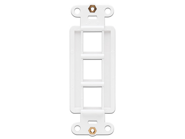 Inserto vertical Tripplite N042D-003V-WH de 3 puertos, para tapas de pared. Color Blanco.