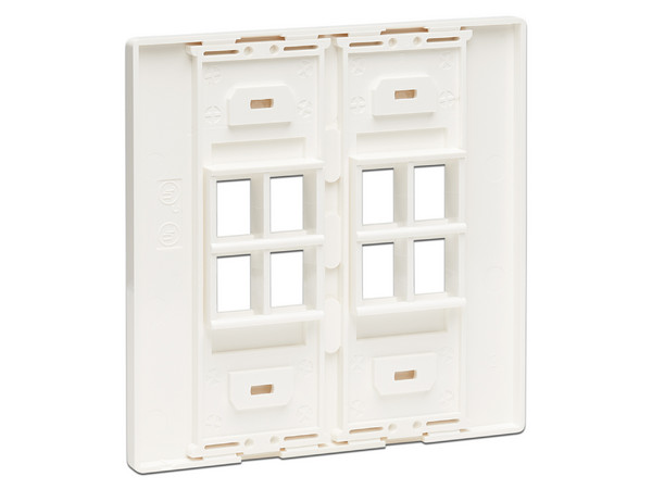 Placa frontal Tripplite N080-208 keystone de 8 puertos TAA. Color Blanco.