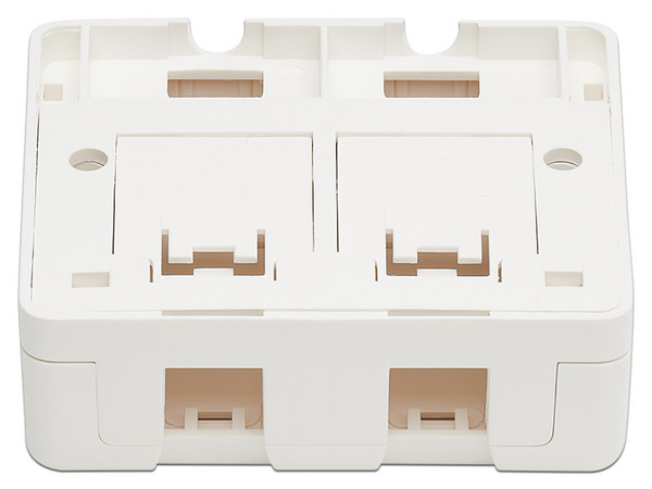 Caja de Conexiones Tripp Lite N082-002-WH de 2 puertos, para Conectores Keystone. Color Blanco.