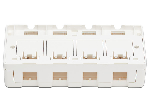 Caja de Conexiones Tripp Lite N082-004-WH de 4 puertos, para Conectores Keystone. Color Blanco.