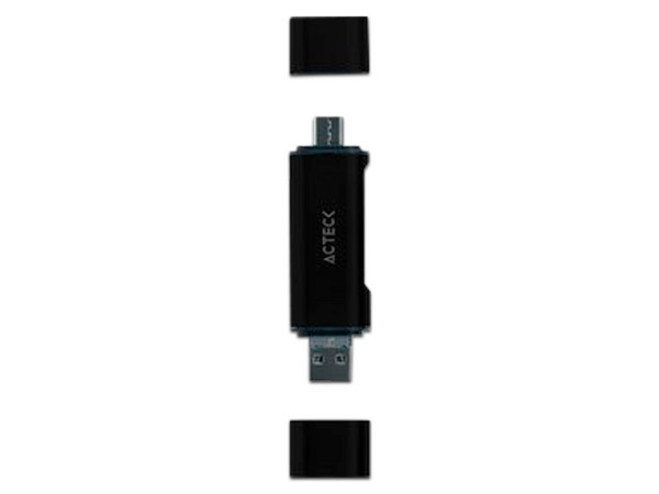 Lector de Memoria Acteck Gate Edit DH450, SD/MicroSD a USB-A/USB-C/Micro USB. Color Negro.