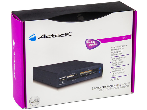 Lector de Memorias Flash All in One Acteck, Interno, USB 2.0