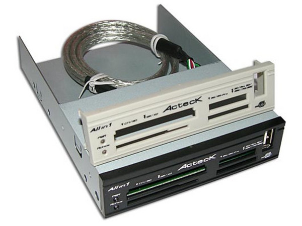 Lector de Memorias Flash All in One Acteck ACR-420, Interno con caratula intercambiable.