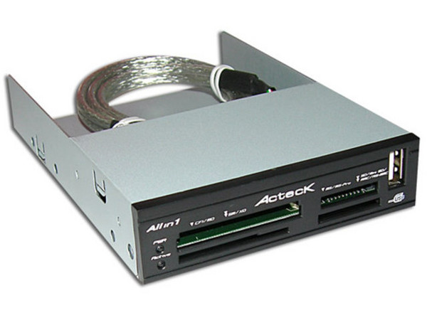 Lector de Memorias Flash All in One Acteck ACR-420, Interno con caratula intercambiable.