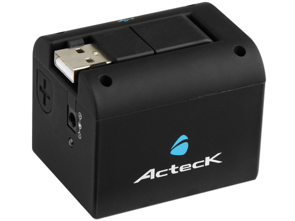 Combo Acteck Black Connect ACR580 Lector de Memorias y Hub de 3 Puertos USB 