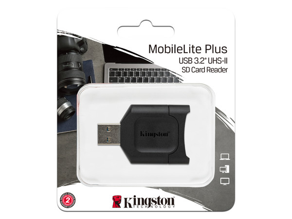 Lector Kingston MobileLite Plus para Tarjetas SD UHS-II. Color Negro.