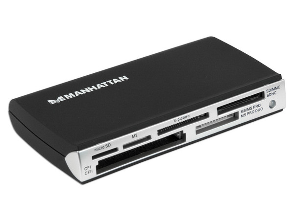Lector de Memorias Externo Manhattan 60 en 1, Lee y Graba en Memorias Flash, USB 2.0