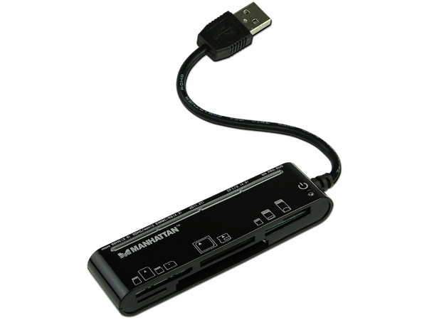 Lector de Memorias Externo Manhattan 80 en 1, Lee y Graba en Memorias Flash, USB 2.0